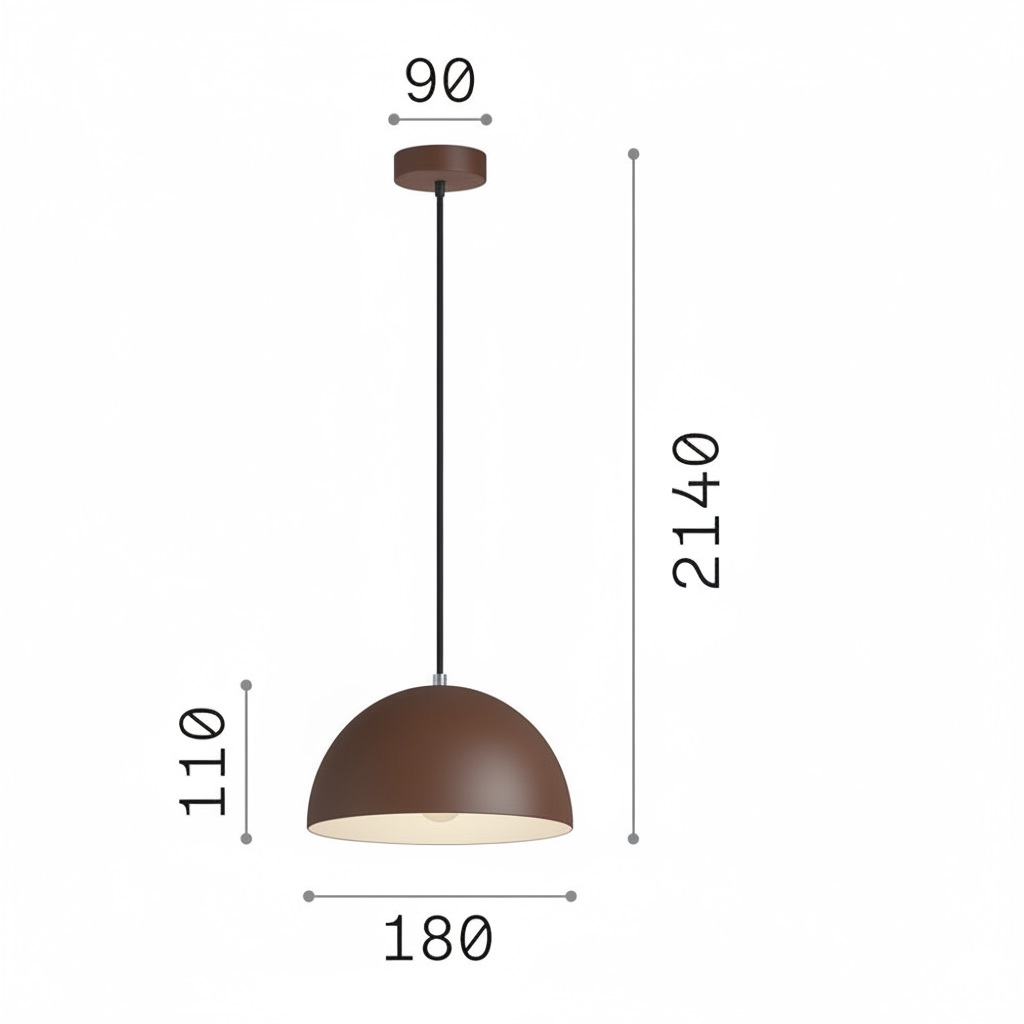 IDEAL LUX SOSPENSIONE FOLK D.18cm E27 FINITURA CORTEN MARRONE - immagine 3