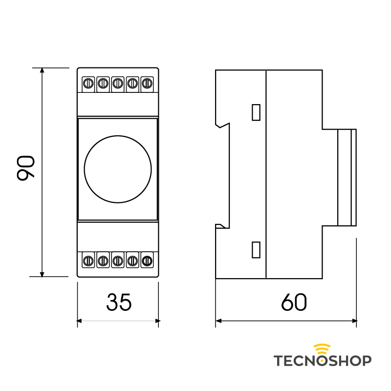 PERRY INTERRUTTORE ORARIO GIORNALIERO CON RISERVA 2 DIN - immagine 2