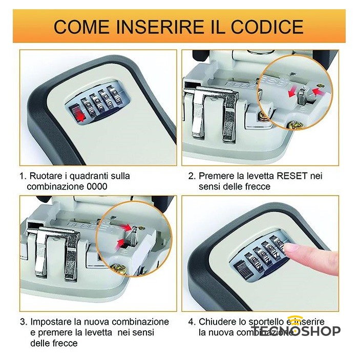 VIGOR CASSETTA PORTACHIAVI CON COMBINAZIONE A 4 CIFRE - immagine 4