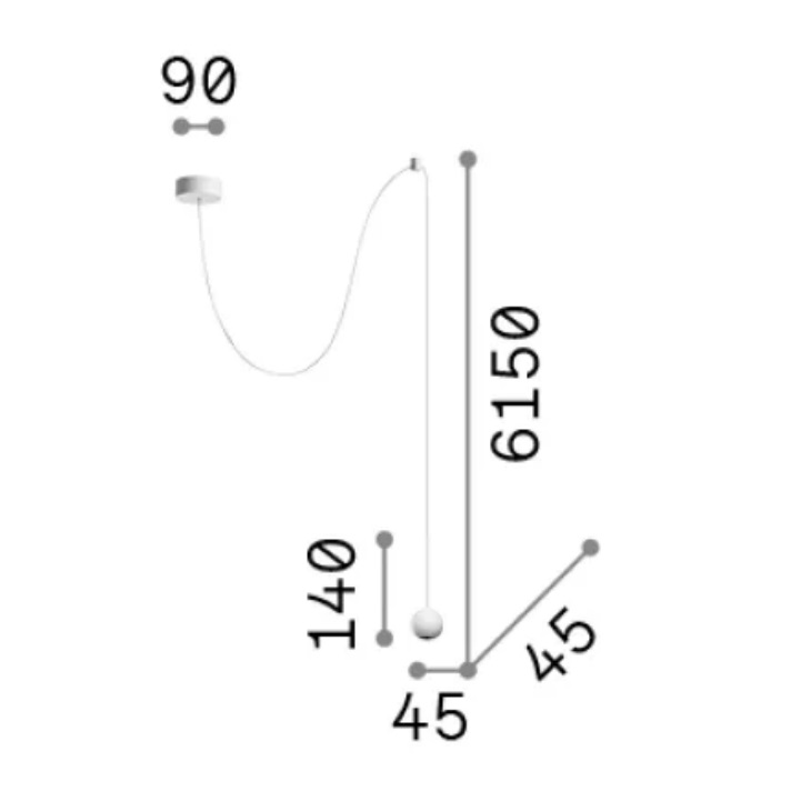 IDEAL LUX SOSPENSIONE LED SFERICA ARCHIMEDE 3,5W 3000K NERA - immagine 4