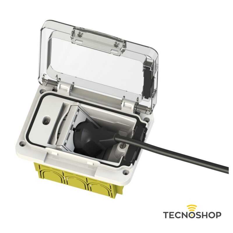 4BOX TELAIO PER SCATOLA INCASSO 503 WIDE BIANCA IP55 (COMPATIBILE PLANA) - immagine 5