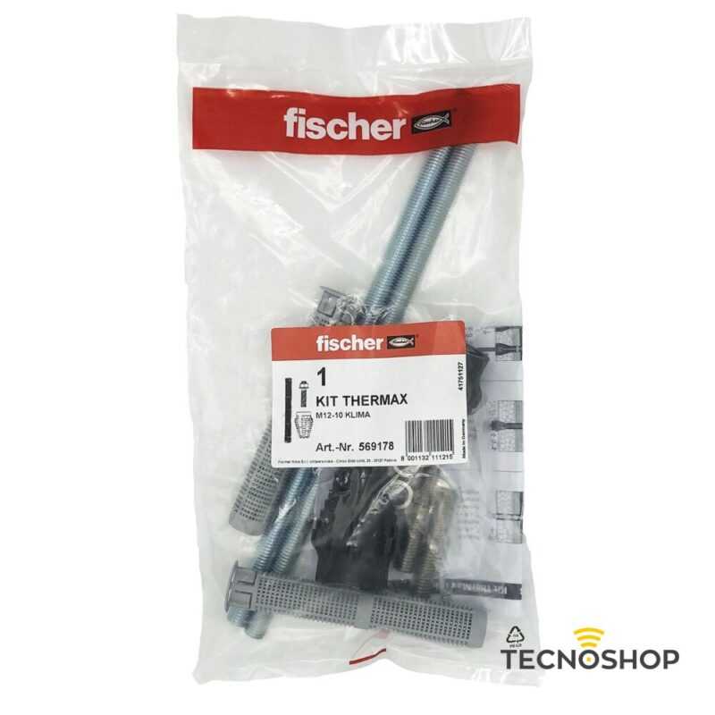 FISCHER KIT 2 TASSELLI THERMAX KLIMA M12-10 L.300mm PER CAPPOTTI - immagine 2