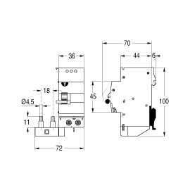 AEG BLOCCO DIFFERENZIALE ELFA HD9 2P <63A 500mA - immagine 2