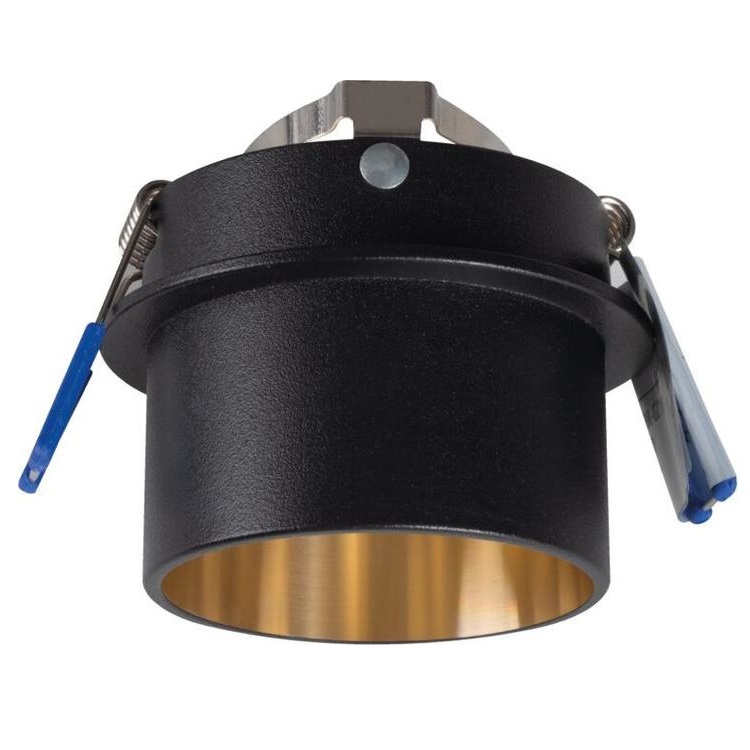 KANLUX FARETTO NERO SPORGENTE 1xGU10 INTERNO ORO FORO Ø60 D.68mm - immagine 3