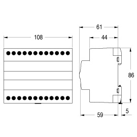 AEG TRASFORMATORE DI SICUREZZA 63VA 12/24V 220VAC - immagine 2