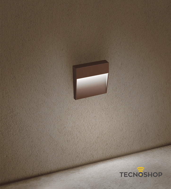 CENTURY SEGNAPASSO PASEO 4W 400LM 4000K 105X105 CM - QUADRATO CORTEN - immagine 3