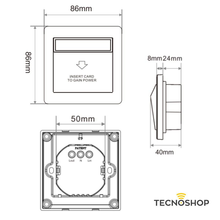 LIFE INTERRUTTORE DI CORRENTE A TASCA PER CARD RFID 125 Khz - immagine 4