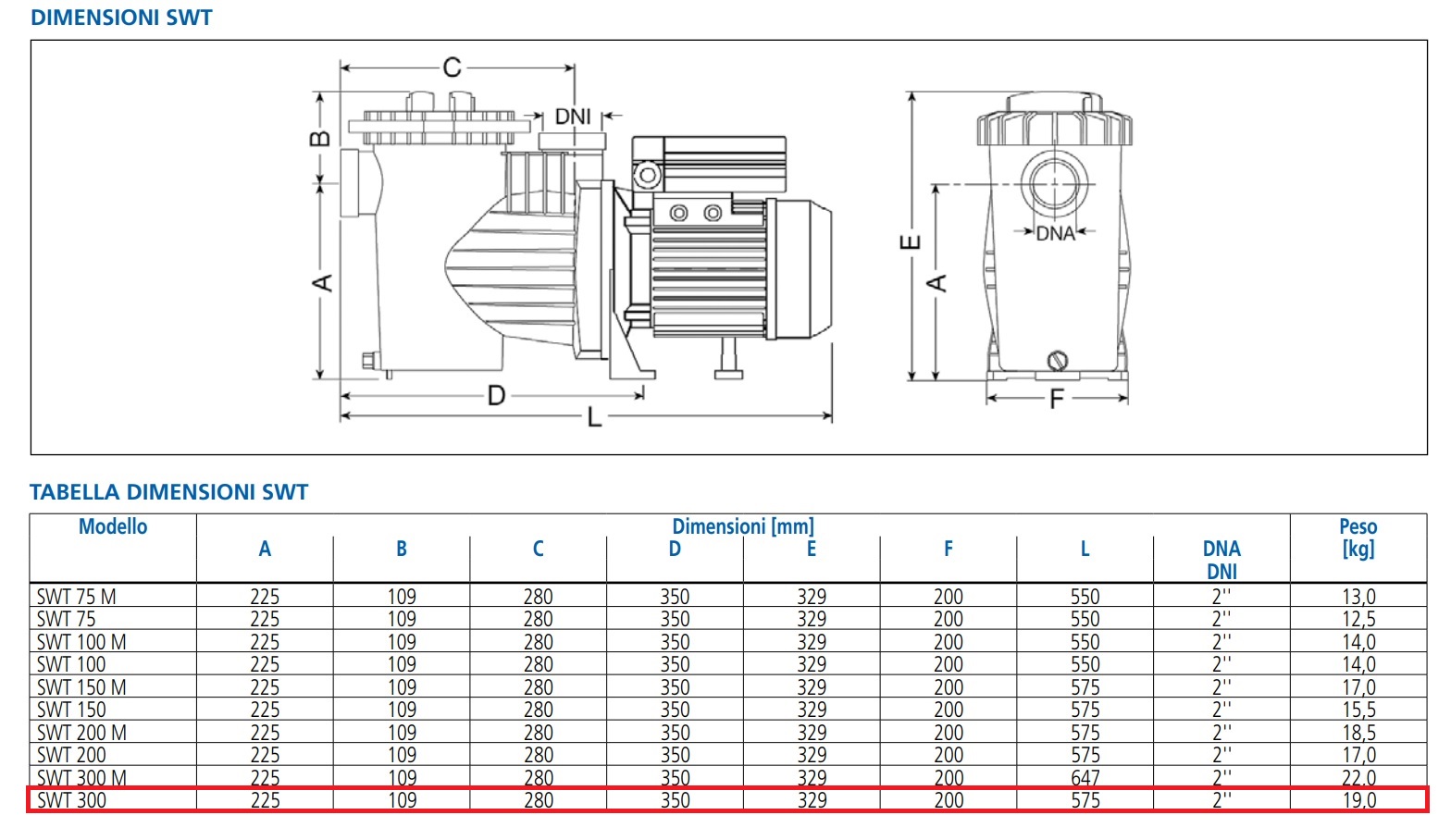 EBARA POMPA PER PISCINA SWT 300 DA 3HP TRIFASE - immagine 5