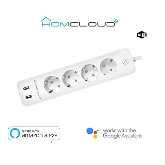 HOMCLOUD MULTIPRESA WI-FI 16A CON 4 SCHUKO+ 2 USB - immagine 2