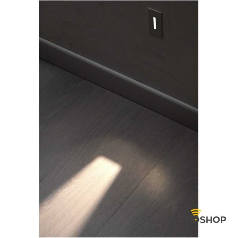 REDO SEGNAPASSO DA INCASSO "XSIGN" NERO 3W 3000K CON ALIMENTATORE E CASSAFORMA - immagine 4