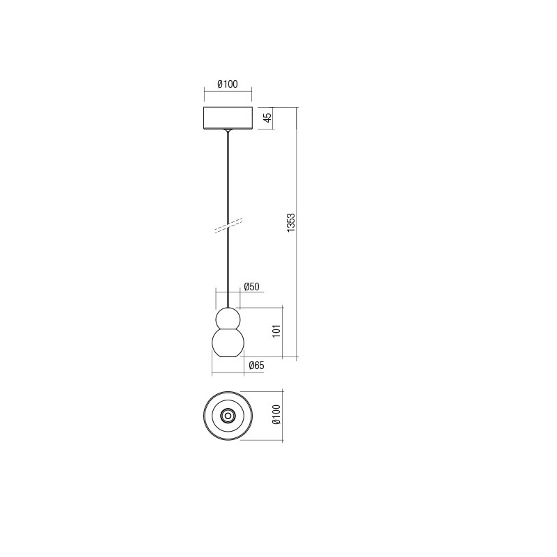 SOSPENSIONE AOBA 8W 3000K ORO SPAZZOLATO ANODIZZATO - immagine 2