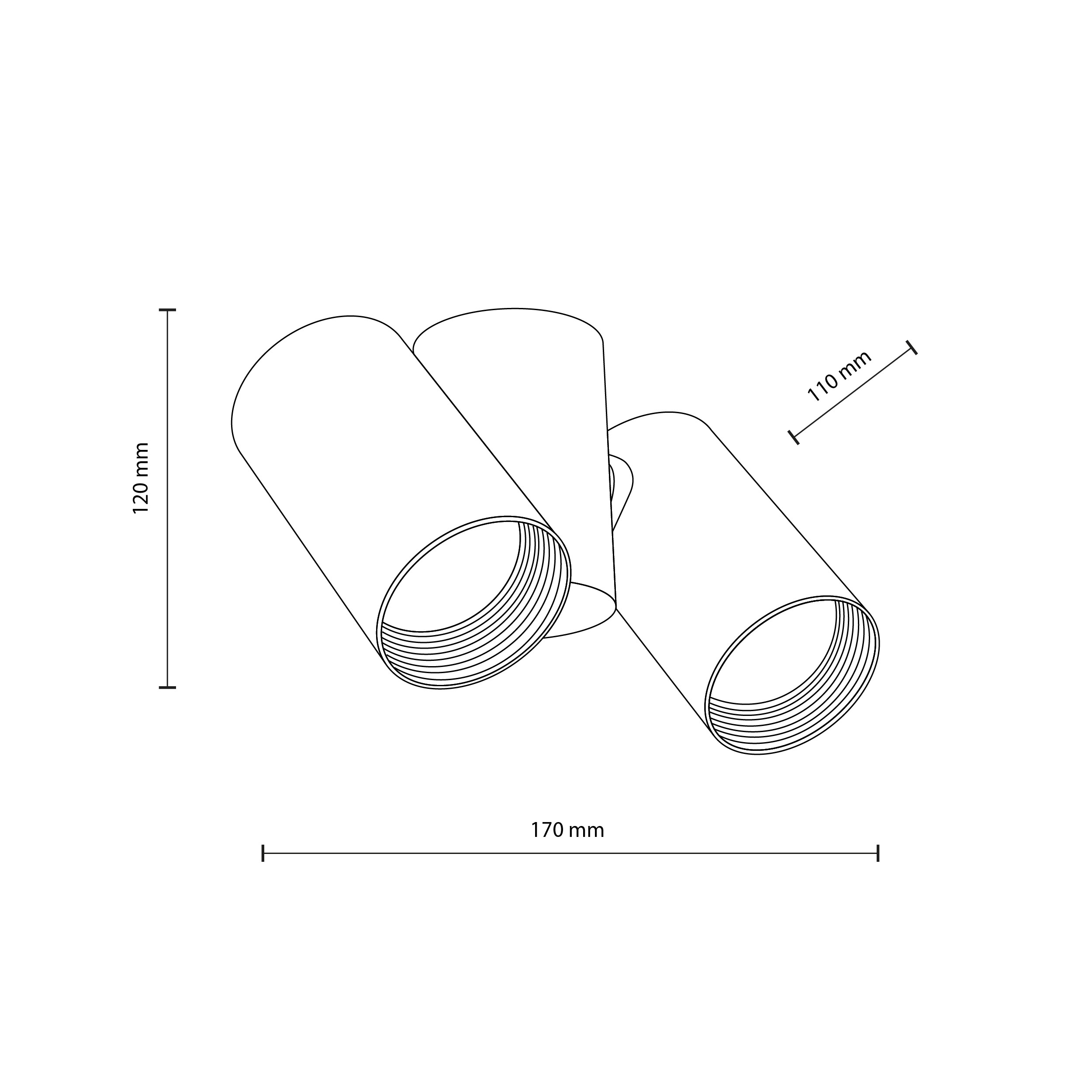 TK LIGHTING SPOT ORIENTABILE AMIS 2xGU10 NERO - immagine 8