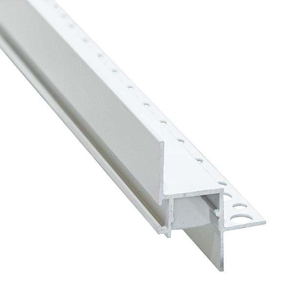 LIFE KIT PROFILO ALLUMINIO BIANCO PER CARTONGESSO FILO PARETE 2Mt CON COVER SATINATA