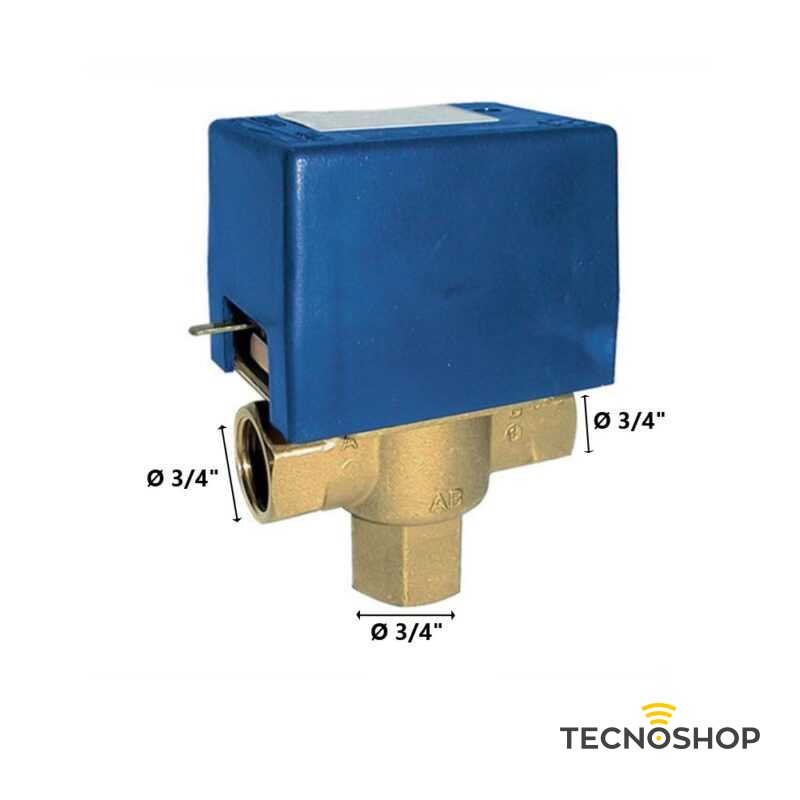 MUT VALVOLA DI ZONA 230V A 3 VIE CON RITORNO A MOLLA E ATTACCO 3/4" - immagine 3