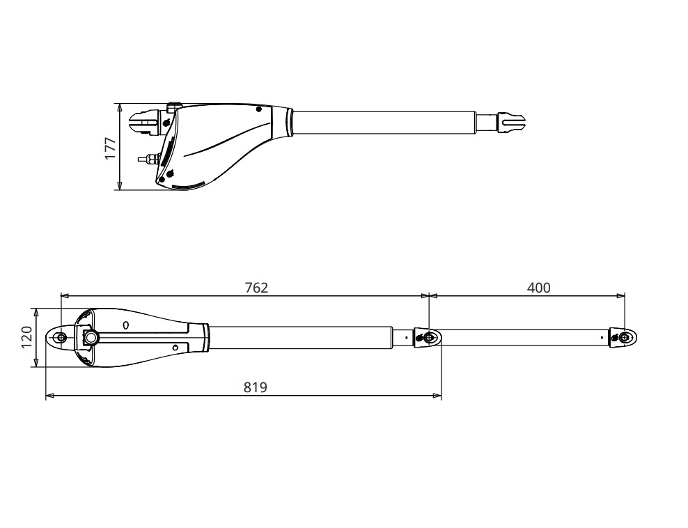 V2 ATTUATORE ELETTROMECCANICO 230V TL SMALL 400 PER ANTE FINO A 2,50m - immagine 3