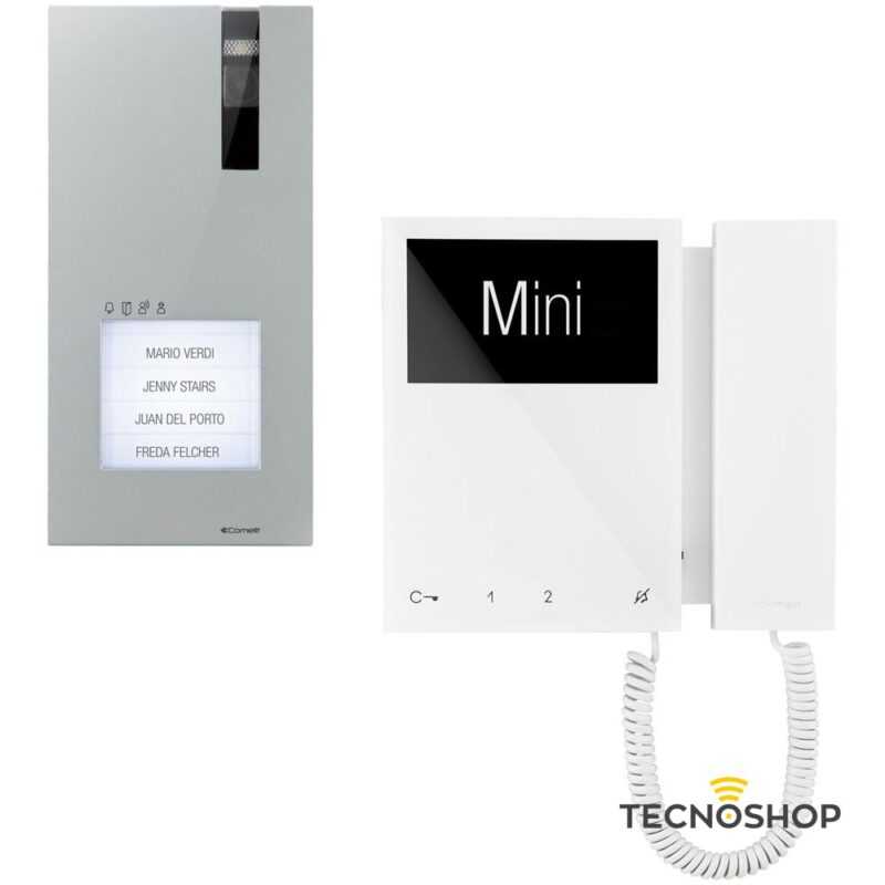 COMELIT KIT VIDEOCITOFONICO MONOFAMILIARE QUADRA E MINI SIMPLEBUS - immagine 2