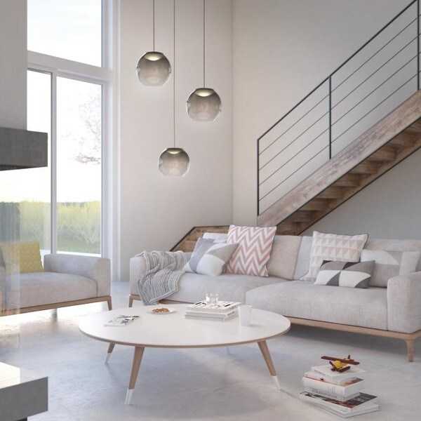 PHILIPS SOSPENSIONE LED "VIENNE" IN VETRO GRIGIO 4,5W 3000K - immagine 4