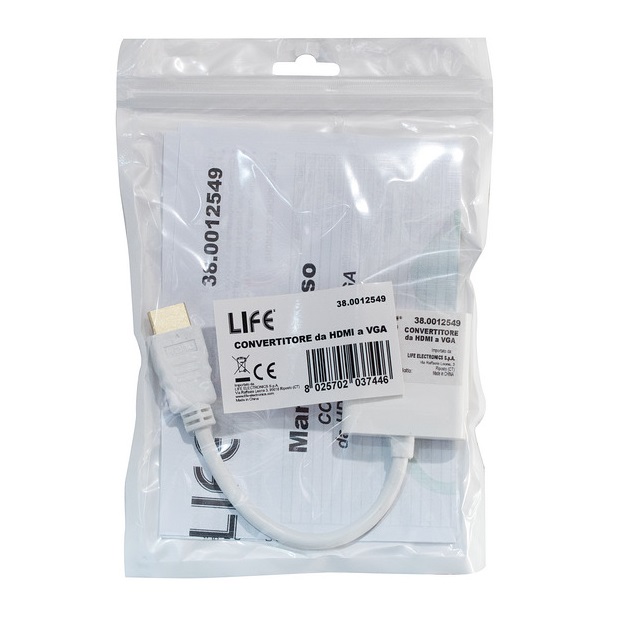 LIFE CONVERTITORE DA HDMI A VGA 1080P - immagine 2