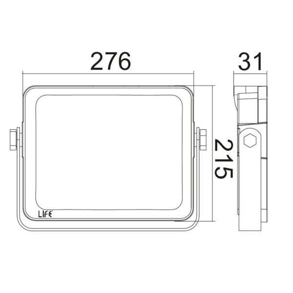 LIFE FARETTO LED SLIM GRIGIO IP65 100W 4000K 10000lm - immagine 2