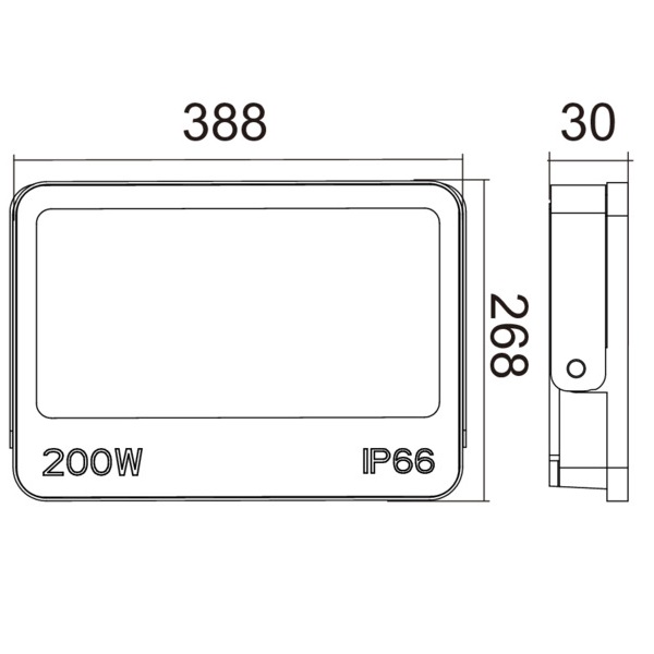 LIFE FARETTO LED 200W 20000LM TRICOLOR IP66 GRIGIO - immagine 2