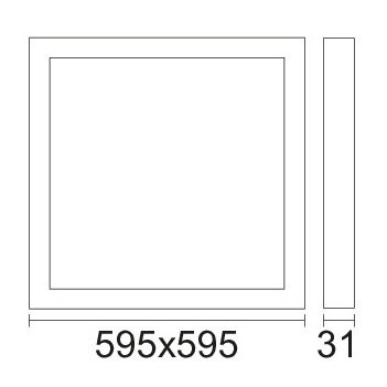 LIFE PANNELLO LED 60x60cm PRISMATICO 40W 4200lm TRICOLOR - immagine 4