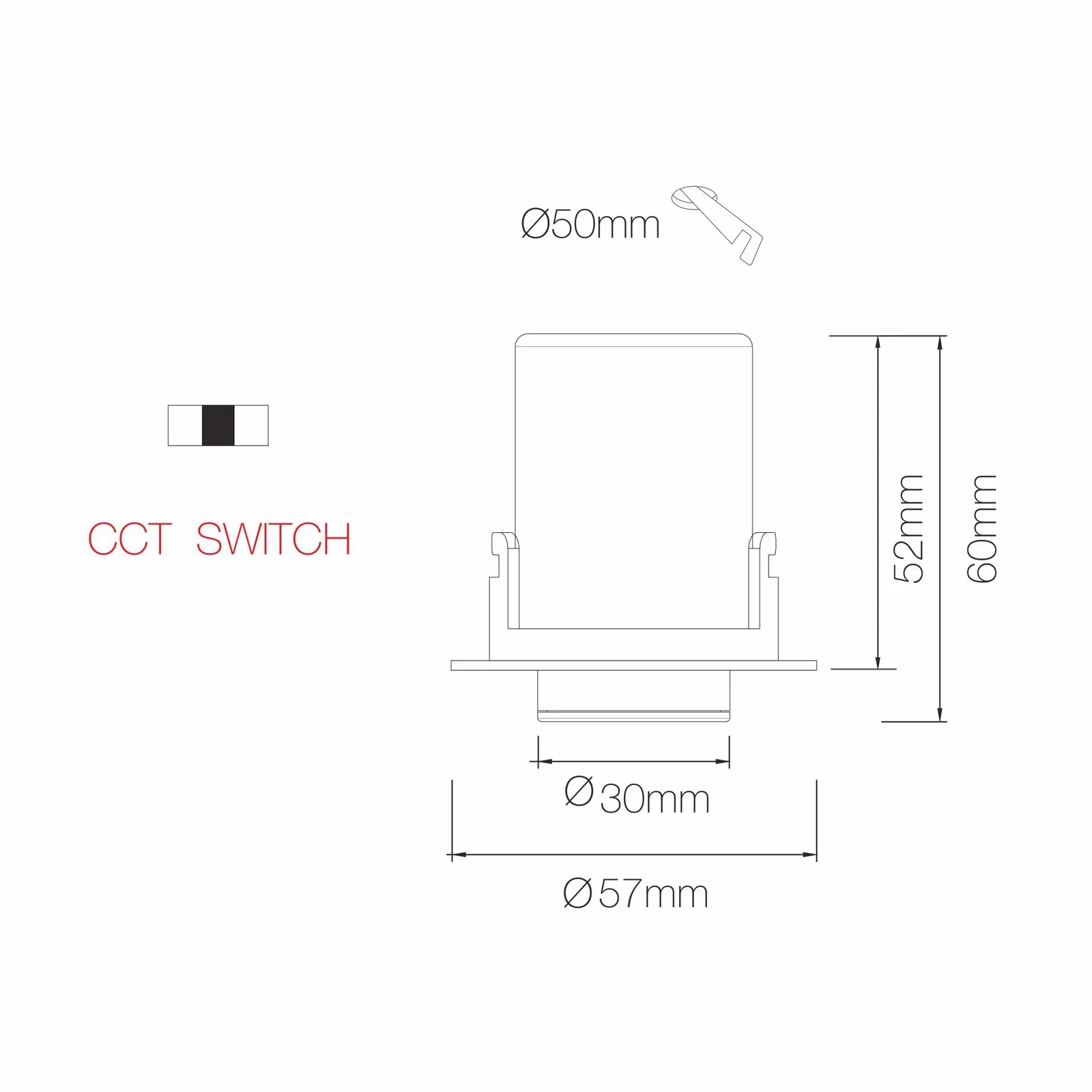 BENEITO FARETTO LED NANO OXO R TRICOLOR 4W 380LM BIANCO - immagine 2