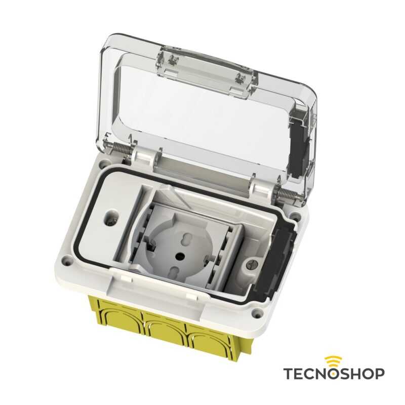 4BOX TELAIO PER SCATOLA INCASSO 503 WIDE BIANCA IP55 (COMPATIBILE PLANA) - immagine 4