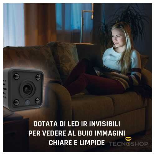 MINI TELECAMERA WIFI DA INTERNO HD 720p - immagine 2