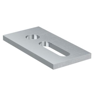 FISCHER PIASTRA INOX CON FORO E ASOLA PER CONNESSIONE VITONE M12