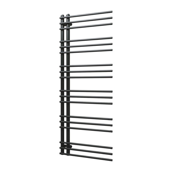 MAGMA SCALDASALVIETTE NERO OPACO 1200×500mm MODELLO ARPA INTERASSE 50 mm - immagine 2
