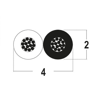 CAVO AMPLIFICAZIONE ROSSO/NERO 2×0.50mm - immagine 2