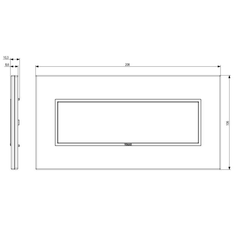 VIMAR EIKON PLACCA 7M 21657.87 BIANCO TOTALE DIAMANTE - immagine 2