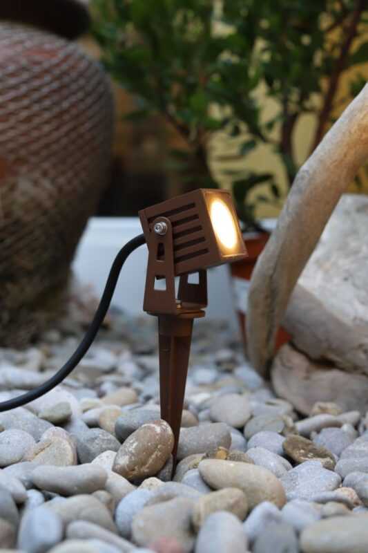 BENEITO PICCHETTO "ZAS" QUADRATO 7W 3000K CON FINITURA CORTEN - immagine 3