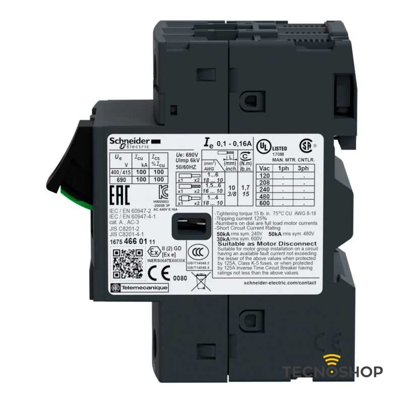 SCHNEIDER INTERRUTTORE AUTOMATICO MAGNETOTERMICO "GV2ME" 3P CON REGOLAZIONE 24-32 A - immagine 2