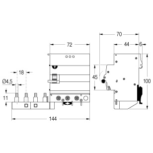 AEG BLOCCO DIFFERENZIALE ELFA HD9 4P <32A 500mA - immagine 2