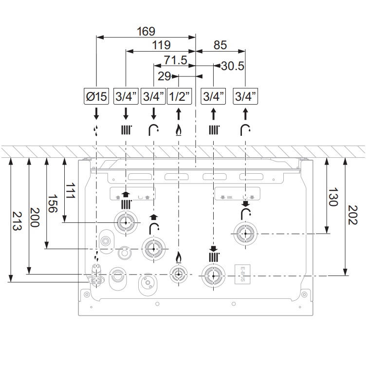 HERMANN CALDAIA SEMIATEK CONDENS 24KW MTN/GPL CON SDOPPIATORE 80/80 - immagine 3