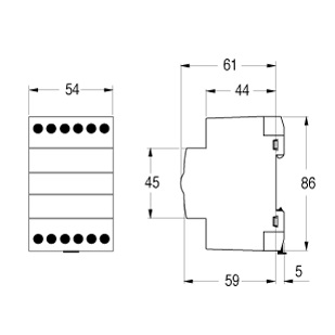 AEG TRASFORMATORE DI SICUREZZA 25VA 12/24V 220VAC - immagine 2