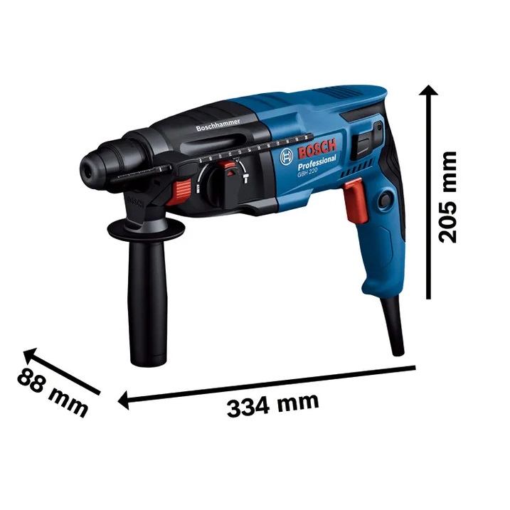BOSCH MARTELLO PERFORATORE GBH 2-21 SDS-PLUS 720W - immagine 3