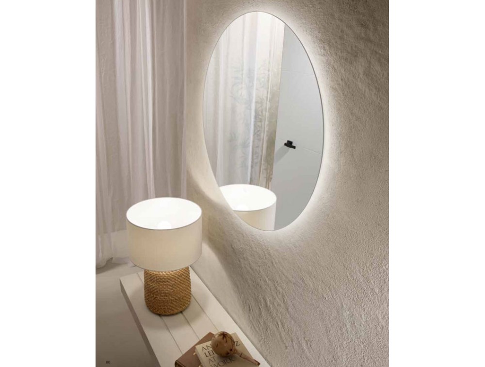 INTEC SPECCHIO ROTONDO 60cm DA BAGNO CON LED TRICOLOR TOUCH - immagine 2