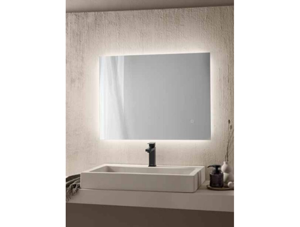 INTEC SPECCHIO DA BAGNO 600x800 mm MODELLO HALO CON LED TRICOLOR TOUCH - immagine 4