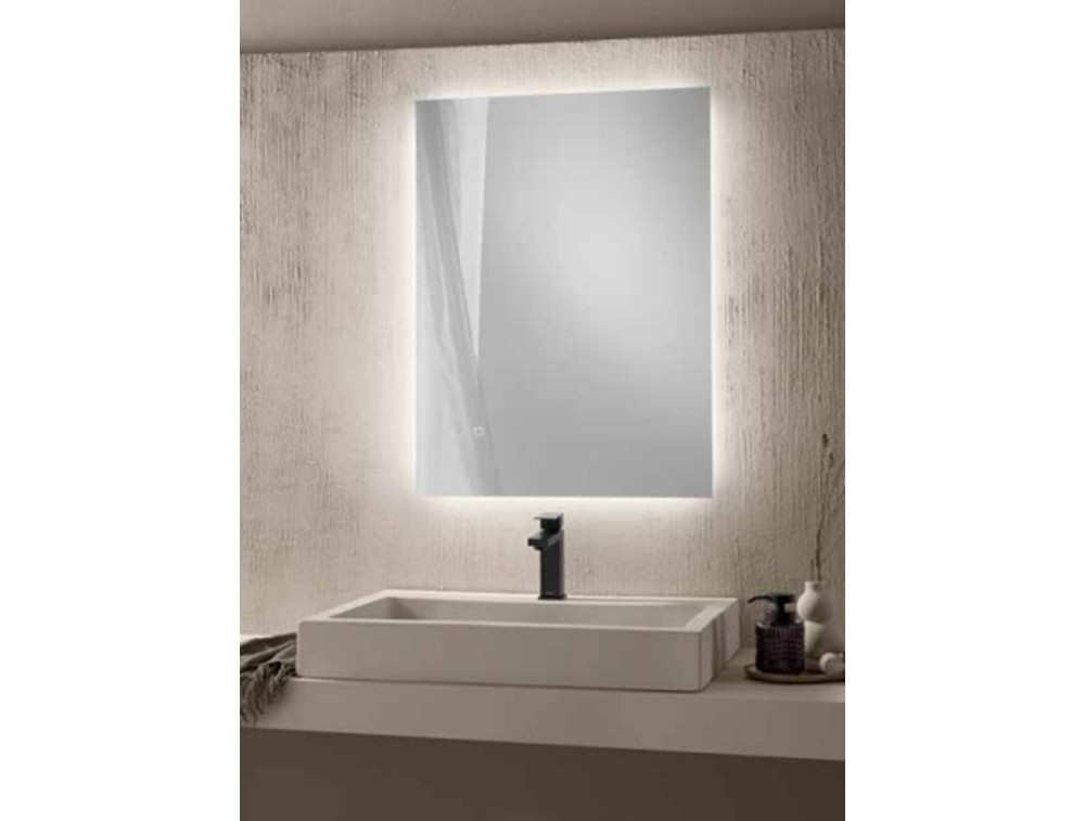 INTEC SPECCHIO DA BAGNO 600x800 mm MODELLO HALO CON LED TRICOLOR TOUCH - immagine 5