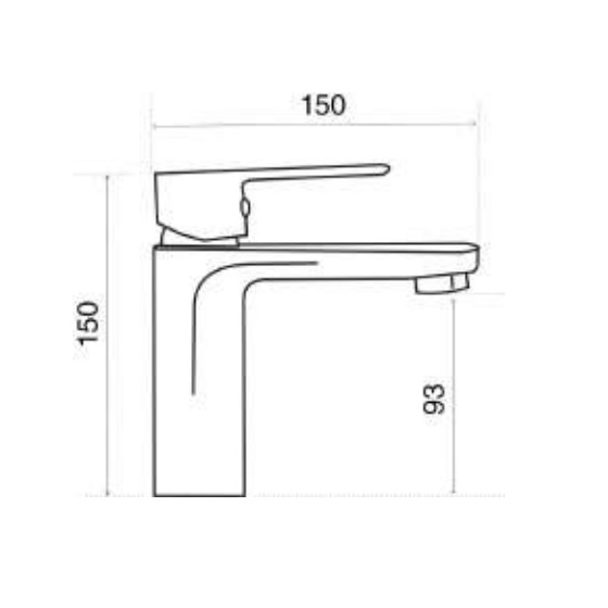 SPHERA MISCELATORE LAVABO SERIE HH CON PILETTA POP UP 1"1/4 NERO OPACO - immagine 2