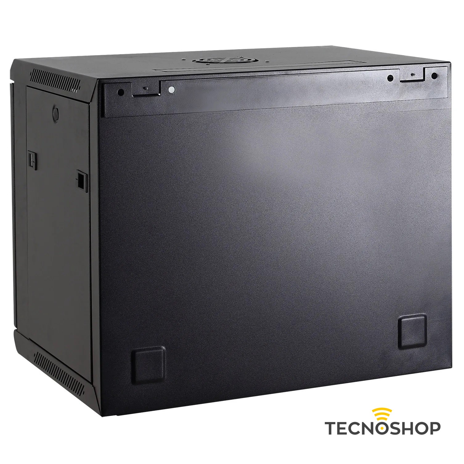 ARMADIO RACK 9U CON VENTOLA MENSOLA E BARRA ALIMENTAZIONE 605x510x490mm - immagine 2