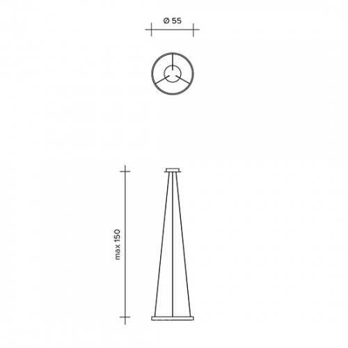 SFORZIN SOSPENSIONE LED "ANELLO" D.50cm 30W 3000K CON FINITURA ORO SPAZZOLATO - immagine 3