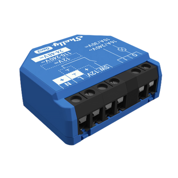 SHELLY RELÈ INTELLIGENTE SMART WI-FI E BLUETOOTH 16A CON ESP32