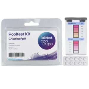 POOLTESTER KIT 40 TEST PER CONTROLLO CLORO - PH A PASTIGLIE