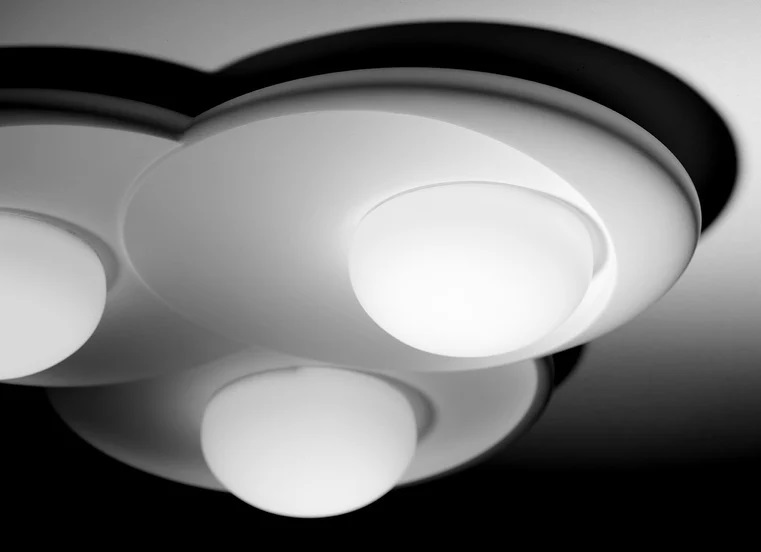 SFORZIN PLAFONE IN GESSO PITANE 3xGX53 CON SFERE IN VETRO - immagine 3