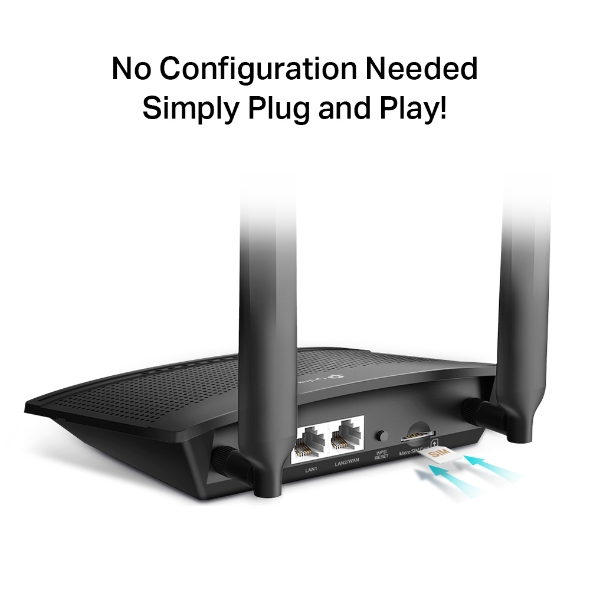 TP-LINK ROUTER TL-MR100 4G LTE 150 MBPS WIFI N300 - immagine 3