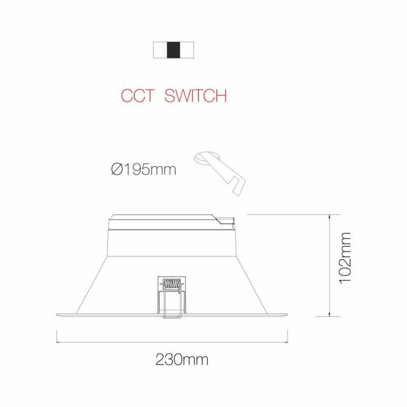 BENEITO FARETTO INCASSO "THESSIS" 25W TRICOLOR D.23mm BIANCO - immagine 3