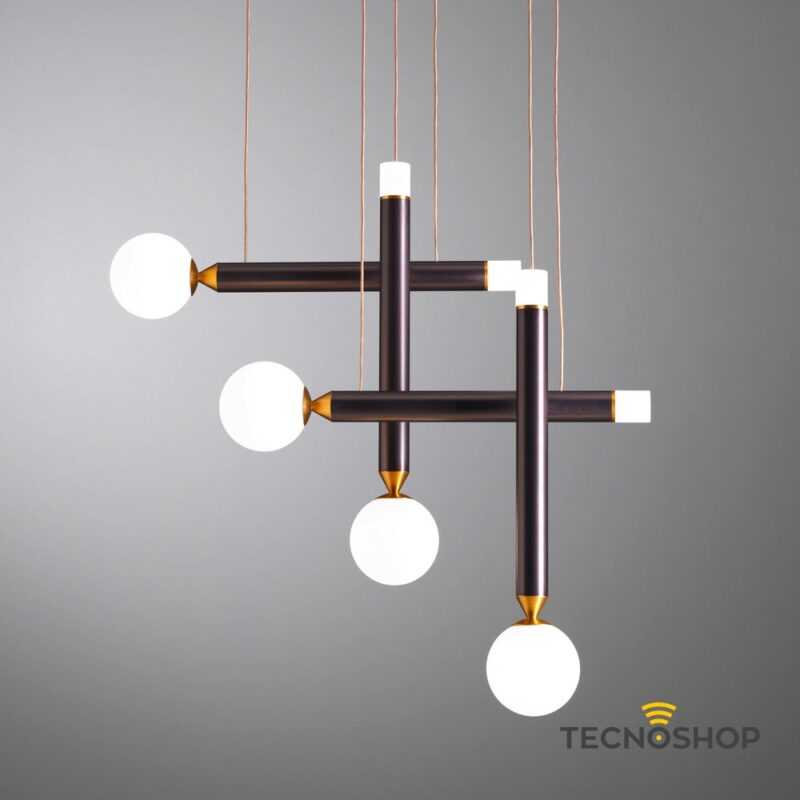 VIVIDA SOSPENSIONE SEVENTY 3000K 2640LM NERO ORO - immagine 5